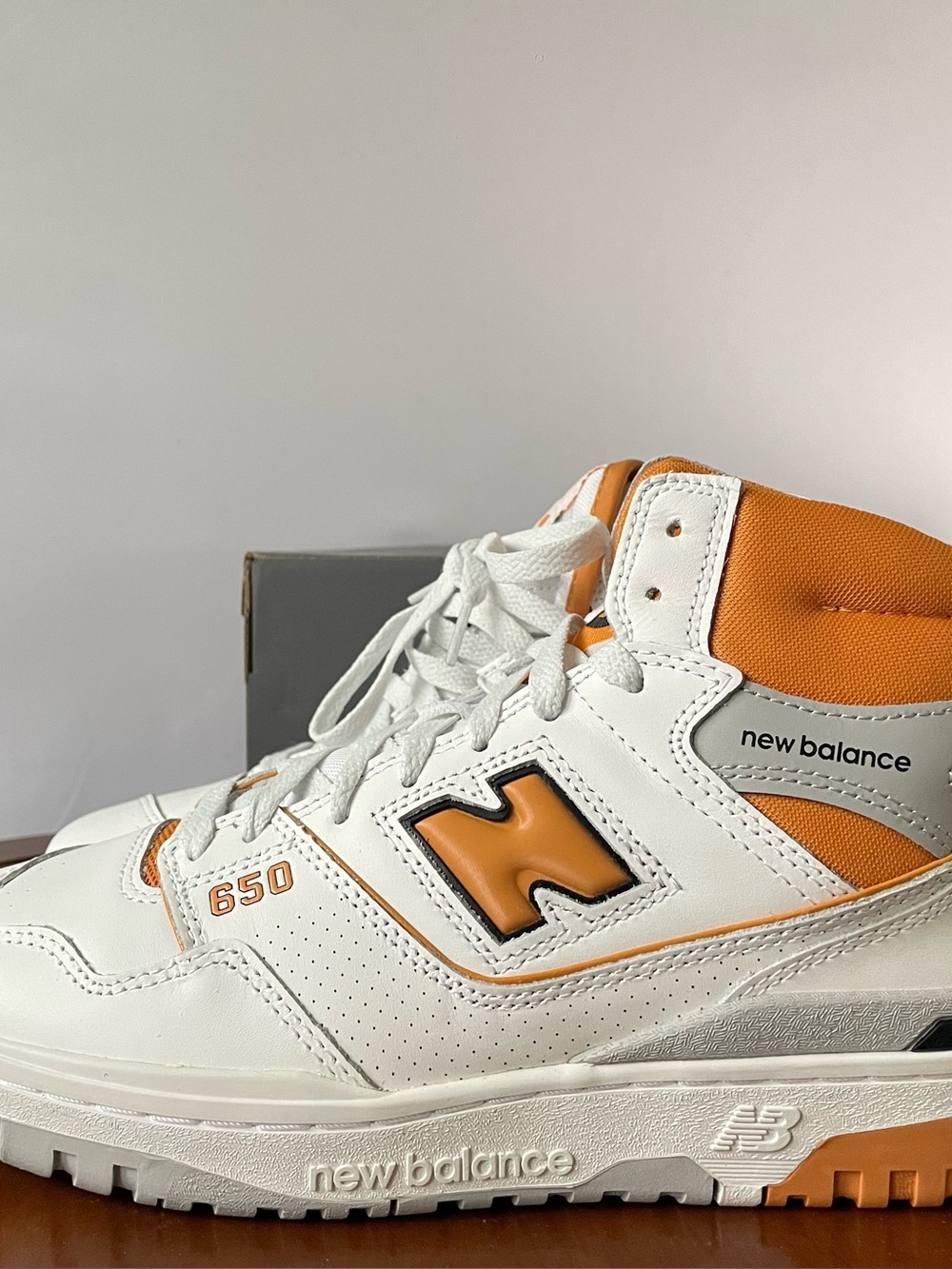 New Balance 650 White/Orange Sneakers | US 8